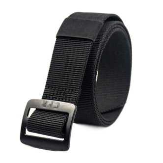 戌卫新式金属头编织内腰带男战术腰带尼龙编织户外配送军训腰带 黑色