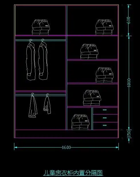 超实用衣柜内部结构设计图
