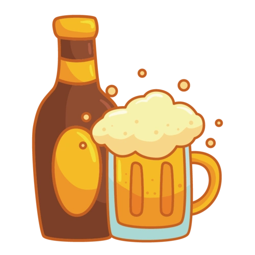 手绘彩色啤酒图片