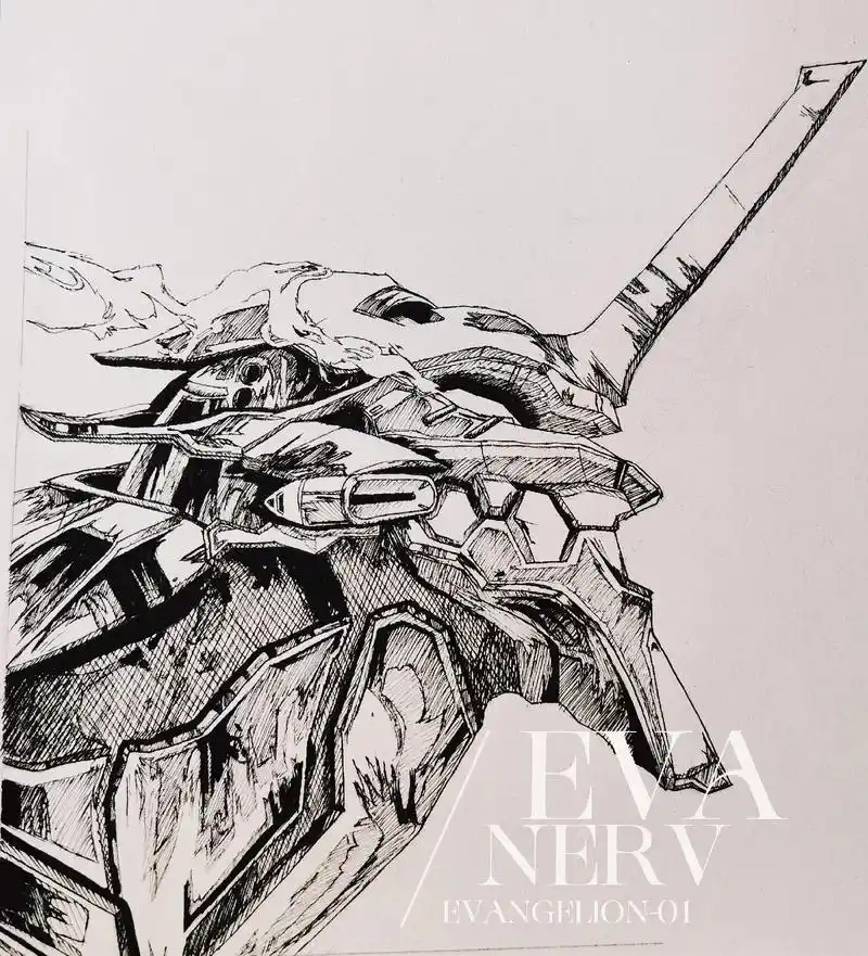 你朋友给你画 #手绘 #初号机 #临摹 #动漫 #eva  - 抖音