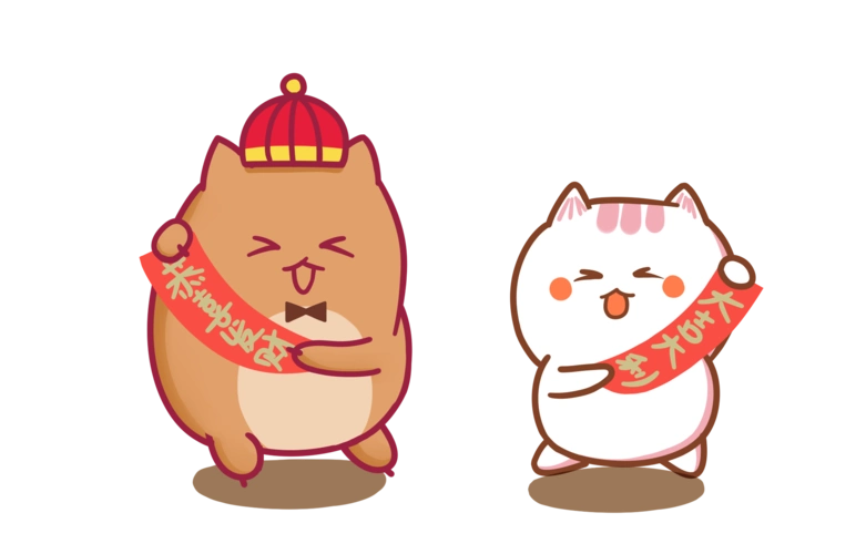 新春佳节祝福卡通形象海报插图