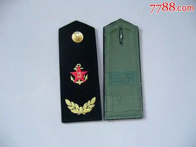 87式海文职老肩章一副