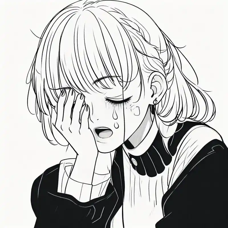 女生伤心到崩溃的头像92