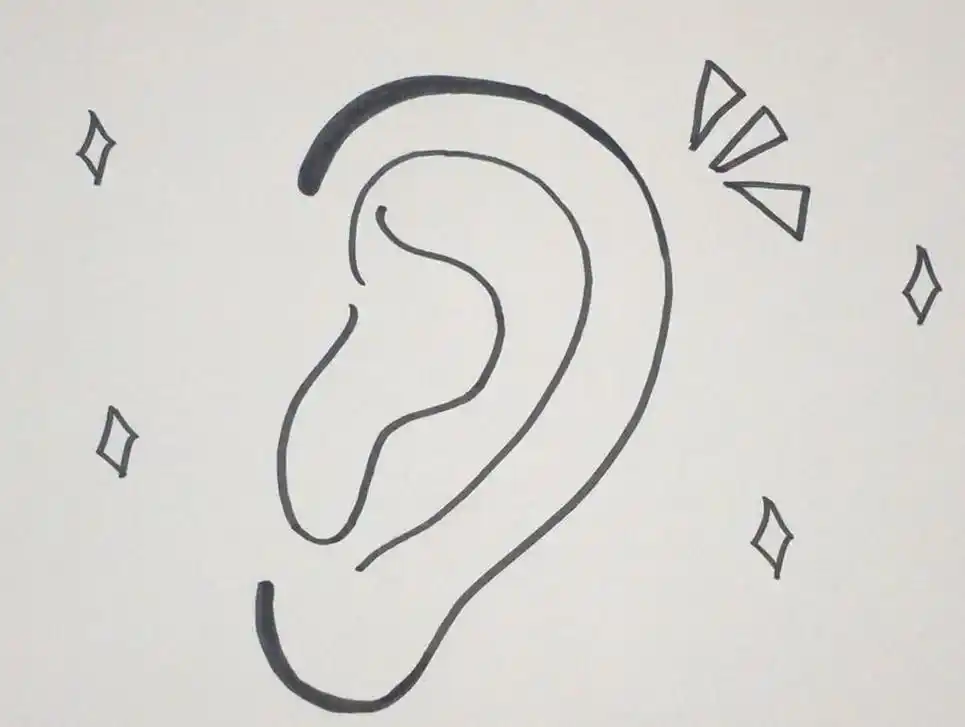 耳朵简笔画像数字3