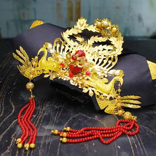 苏州原创古装造型影视剧旗头华丽贵妃假发饰品清朝皇后发饰宫廷