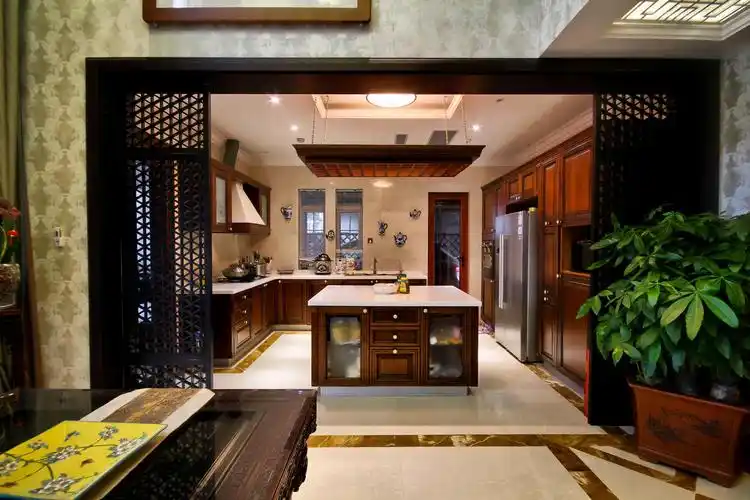 大户型中式装修厨房搭配图_齐家网装修效果图