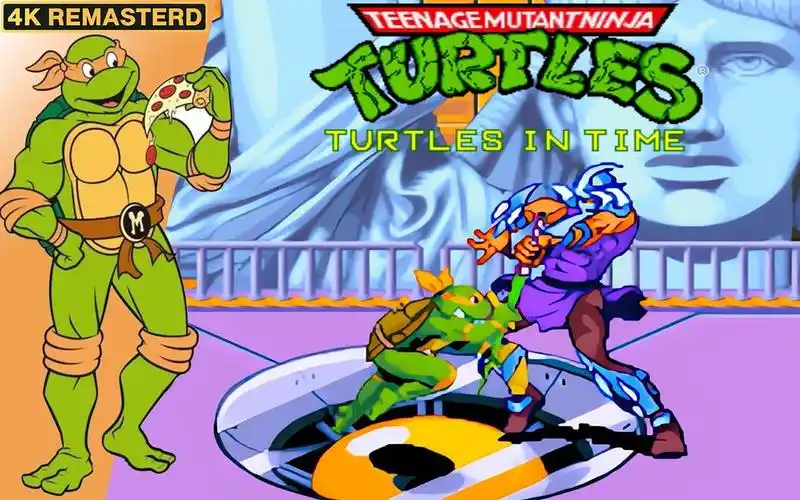 4k画质-《忍者神龟4 时空神龟》米开朗琪罗/麦奇·mikey 最高难度流程