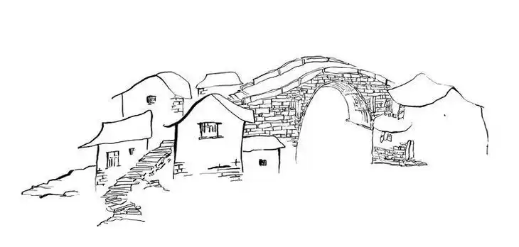 水乡被誉小桥流水简笔画9张2简笔画表白图片网江南水乡儿童简笔画江南