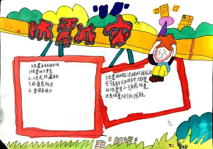 "防震减灾"手抄报