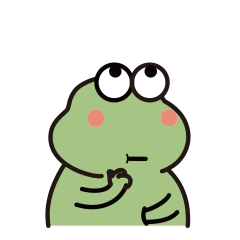 蛙哦动态表情包_思考