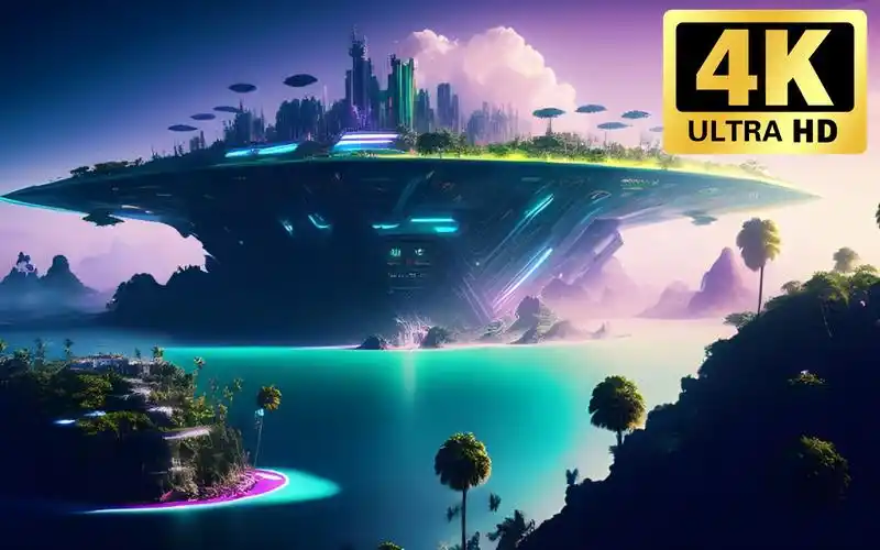 【赛博朋克】4k史诗级魔法王国但是科幻建筑第二期,ai绘画设计