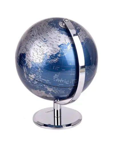 得力金属漆球面地球仪