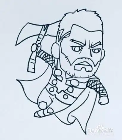 复仇者联盟的雷神怎么画