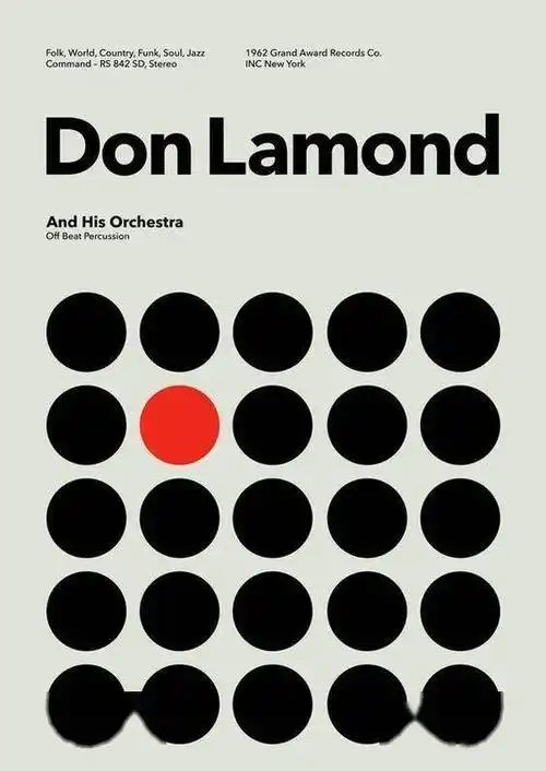 重复使用圆形元素能做出n多种版式