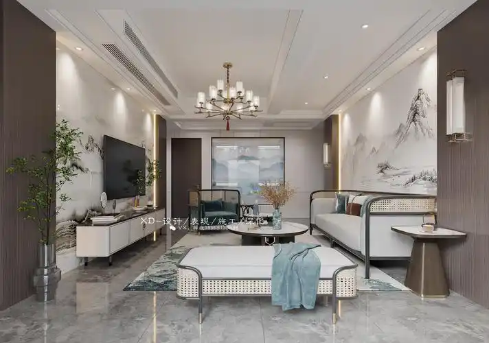 新中式轻奢家装效果图要优雅不要沉闷