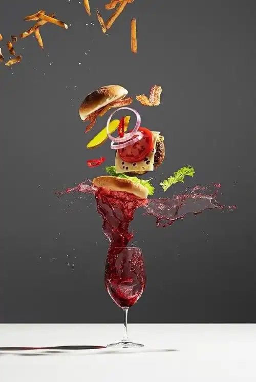平面广告创意设计,飞起来的食物摄影 - 教育培训 - 盐城123网 - power