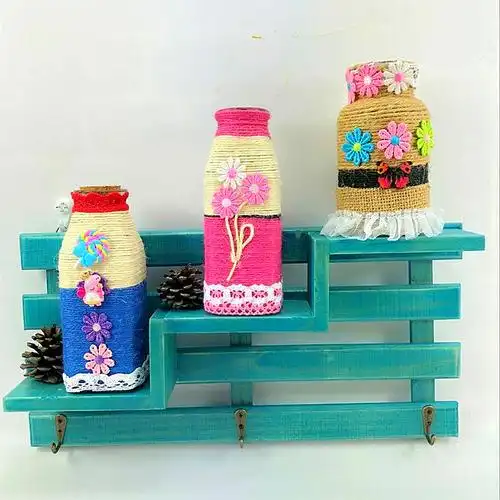 瓶子手工创意diy材料麻绳透明玻璃瓶空瓶花瓶幸运星