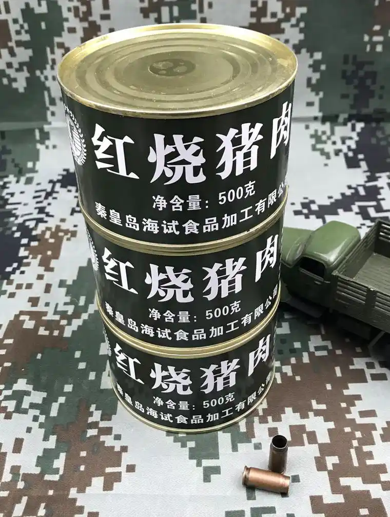 军队红烧肉罐头500g罐多规格部队军绿色东坡红烧猪肉罐头即食午餐肉下