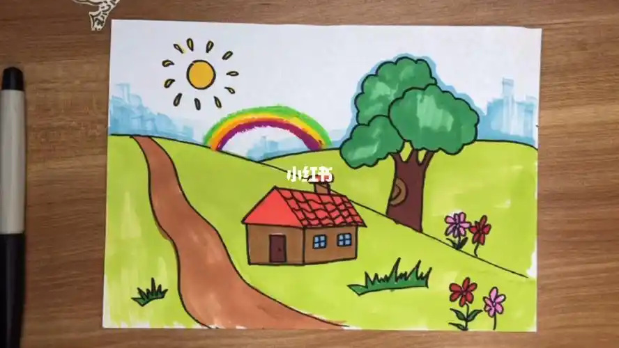 用简笔画风景画 简笔画图片大全-普车都