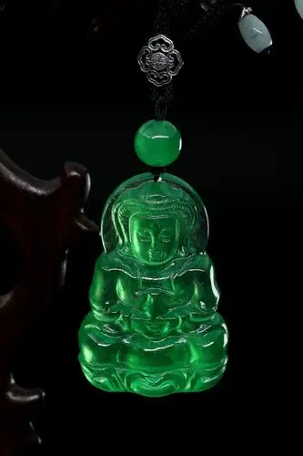 丘雅园藏 老坑翡翠观音
