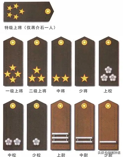 从抗战爆发到国民党退出大陆,国军军衔标志都有哪些变化