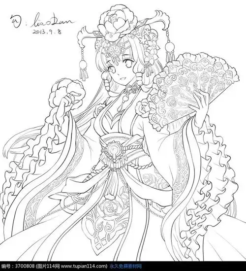 我是一个喜欢画画的女孩子最近想画一幅古装画【下面的图片】请大家