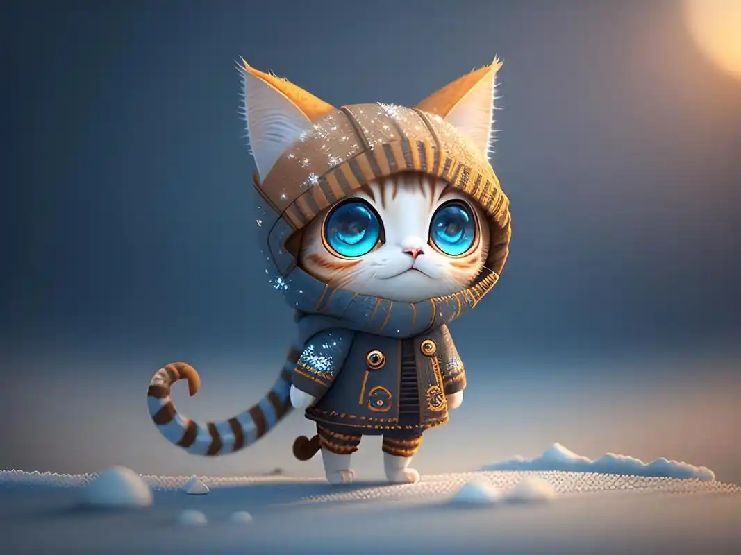 一只小猫猫「壁纸」[比心][比心] #猫咪# #二次元美图#  #我要上热门