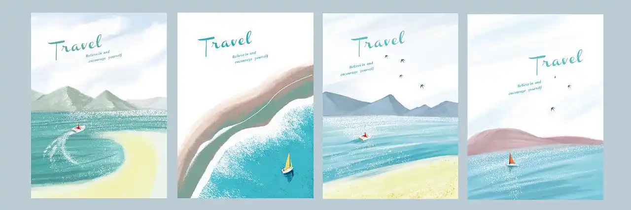 手账本封面插画设计