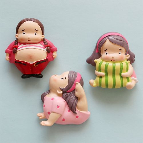 大王小王|可爱搞笑人物创意冰箱贴3d立体树脂吸铁石冰箱磁贴装饰