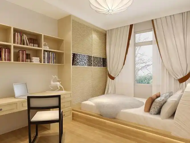 130平米日式简约风格厨房卫生间地砖装修效果图