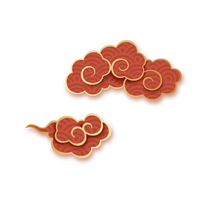 原创矢量卷云祥云传统国潮云纹装饰元素