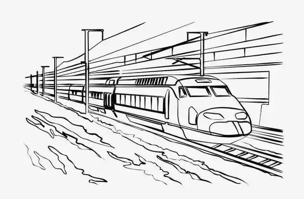 动车简笔画 动车简笔画彩色