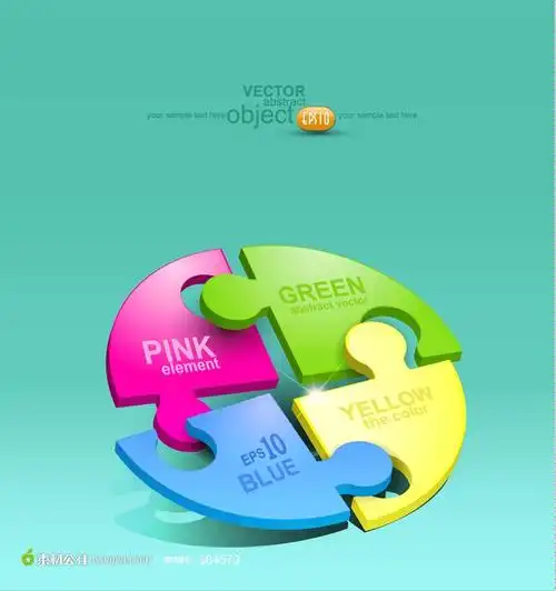 拼图背景矢量素材