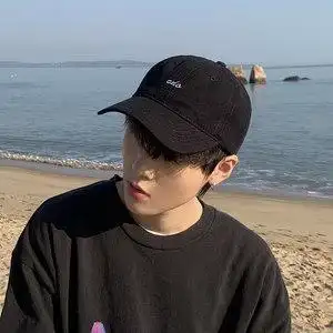 黑色男士鸭舌帽大脸宽檐潮帽子ins潮显脸小棒球帽男生太阳帽网红