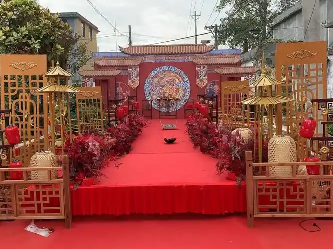 临泉性价比中式婚礼户外婚庆布置
