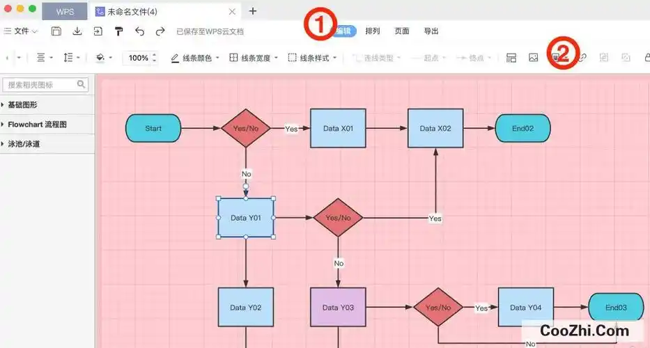 在wps流程图中怎么给形状插入链接
