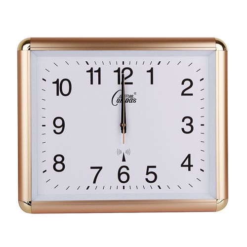 康巴丝挂钟客厅钟表长方形金属挂表办公室大壁钟电子钟挂钟