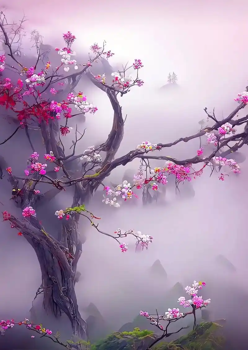 唯美意境 #桃花不醉人自醉 - 抖音