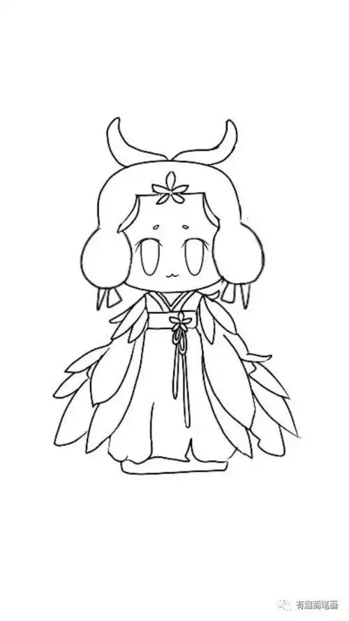 古装裙子简笔画古装裙子简笔画汉服