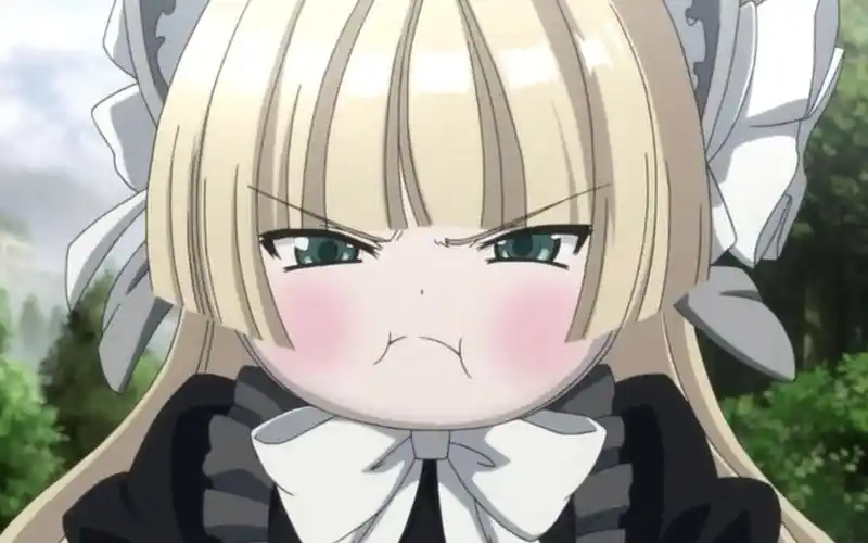 前方高萌妹子生气时的各式嘟嘴包子脸