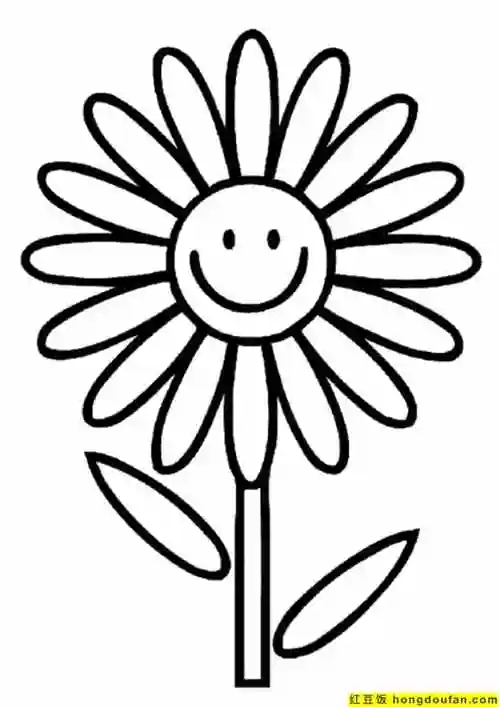 10张为妈妈画一只花朵花朵卡通可涂色简笔画