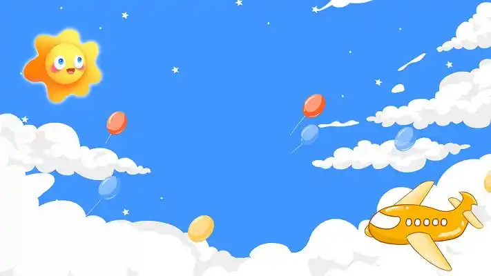 简约卡通童趣学生可爱风展板边框ppt背景小清新卡通孟菲斯几何线条