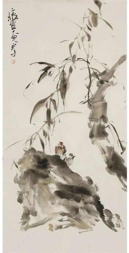 崔兆礼花鸟画纵横随意有无间似影如形如梦远