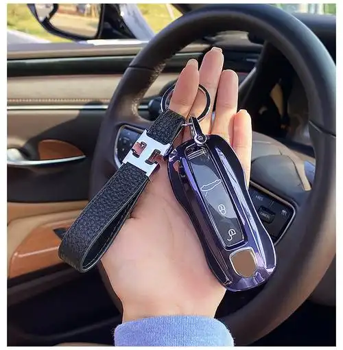 保时捷汽车钥匙壳新款帕拉梅拉macans 911车71 b款粉壳 豆沙粉蝴蝶结