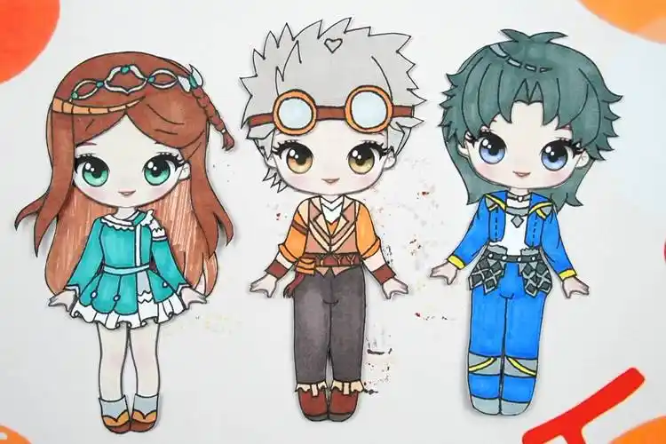 斗罗大陆手工贴纸,纸娃娃奥斯卡q版手绘教程-频道-手机搜狐