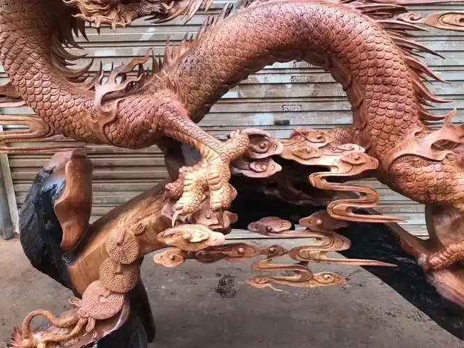 崖柏天然树根摆件根雕木雕盆景弥勒花梨中国龙根雕