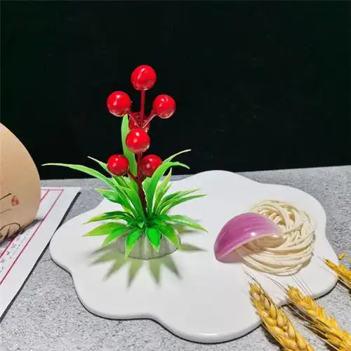 酒店冷菜品摆盘装饰花草 盘饰寿司刺身拼盘创意盘头点缀仿真小花