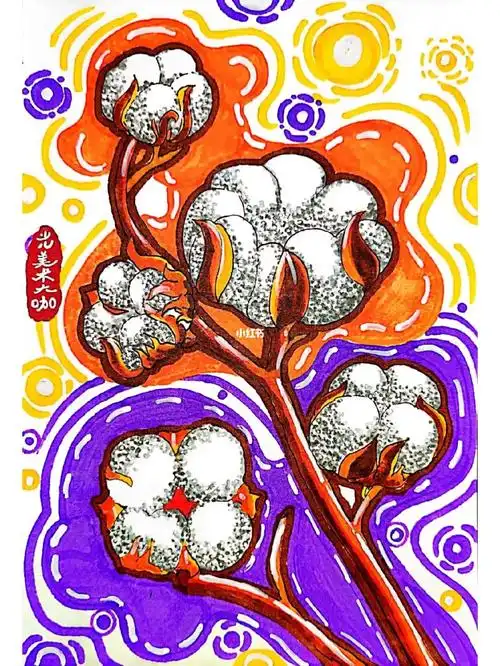 棉花儿童线描画