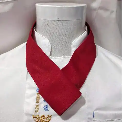 盼玫 服饰配件厨师领结厨师汗巾餐饮西餐厅领巾棉白色结领餐厅服务员
