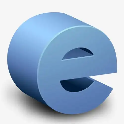 墙面立体效果蓝色卡通3d立体英文字母e